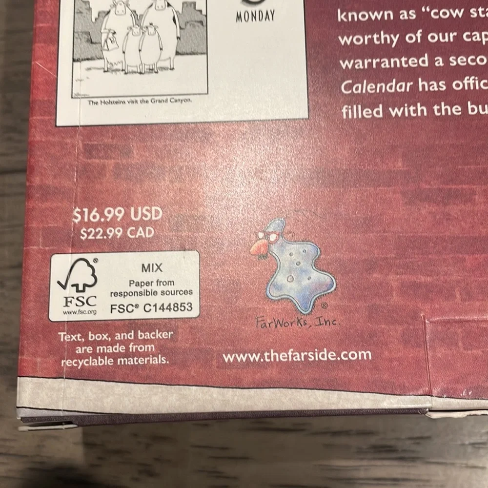 The Far Side 2023 Off The Wall Desk Calendar